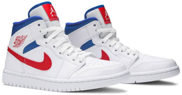 Jordan 1 Mid White Red Royal (Women's) BQ6472-164 - Phonecase4u photo 3