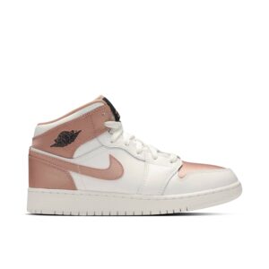 Jordan 1 Mid White Rose Gold (GS) 555112-190 - Phonecase4u photo 1