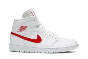 Jordan 1 Mid White University Red (Women's) BQ6472-106 - Phonecase4u photo 1