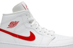 Jordan 1 Mid White University Red (Women's) BQ6472-106 - Phonecase4u photo 2