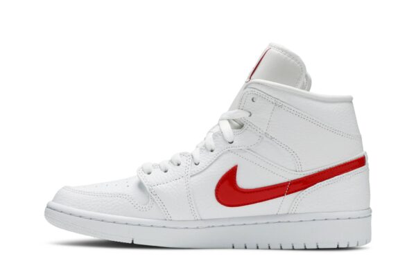 Jordan 1 Mid White University Red (Women's) BQ6472-106 - Phonecase4u photo 3