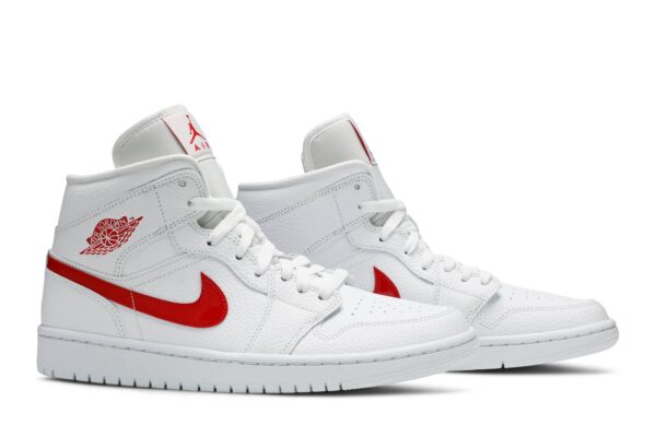 Jordan 1 Mid White University Red (Women's) BQ6472-106 - Phonecase4u photo 8