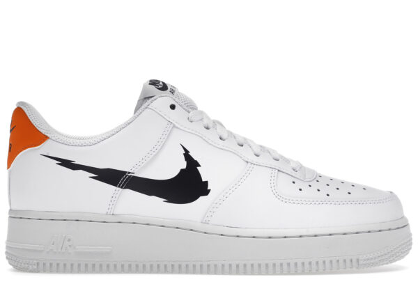 Nike Air Force 1 Low '07 Glitch Swoosh White Orange DV6483-100 - Phonecase4u photo 1