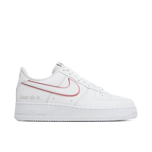 Nike Air Force 1 Low Just Do It White Noble Green Metallic Silver University Red DQ0791-100 - Phonecase4u photo 1