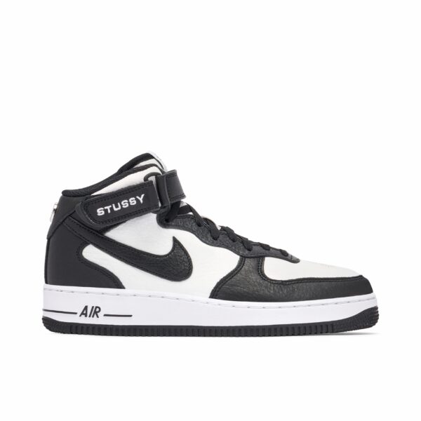 Nike Air Force 1 Mid Stussy Light Bone Black DJ7840-002 - Phonecase4u photo 1
