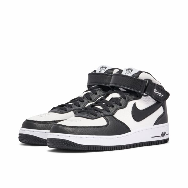 Nike Air Force 1 Mid Stussy Light Bone Black DJ7840-002 - Phonecase4u photo 4