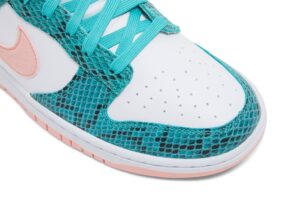 Nike Dunk Low Snakeskin Washed Teal Bleached Coral DR8577-300 - Phonecase4u photo 10