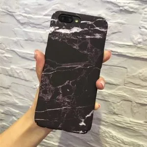 Marble Phone Case For Apple iPhone 5, 6, 7 all variations: Lovely Pink, black, Luminous Marble Case