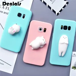 Samsung Galaxy S5, S6, S7, S8 + (edge) & Note 3,4,5  Silicon case: Cute Cartoon Cat, Rabbit, Seal Bear