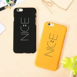 KISSCASE Smile Face Nice Case For iPhone 6 S 7 Plus Hard Cover Yellow Cartoon Lovely Smile Couple Coque For iPhone 6s 7 7 Plus