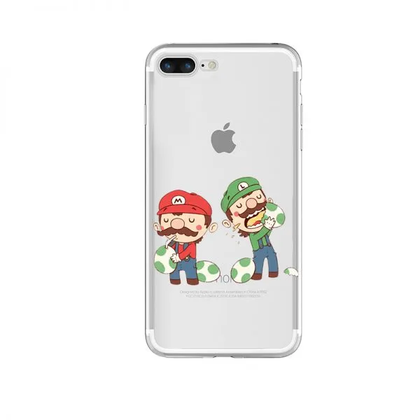 Transparent Super Marios Bros iPhone Cases - Clear Para Cover for iPhone 5, 6, 7 - Image 2
