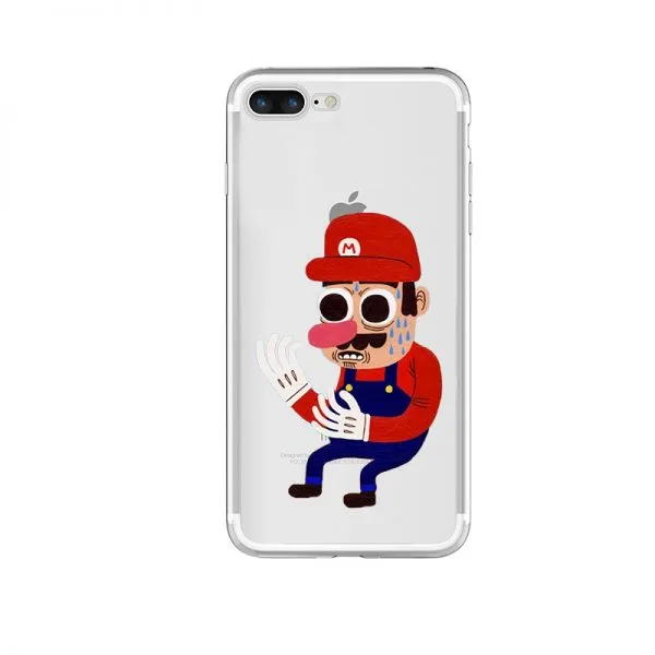 Transparent Super Marios Bros iPhone Cases - Clear Para Cover for iPhone 5, 6, 7 - Image 5
