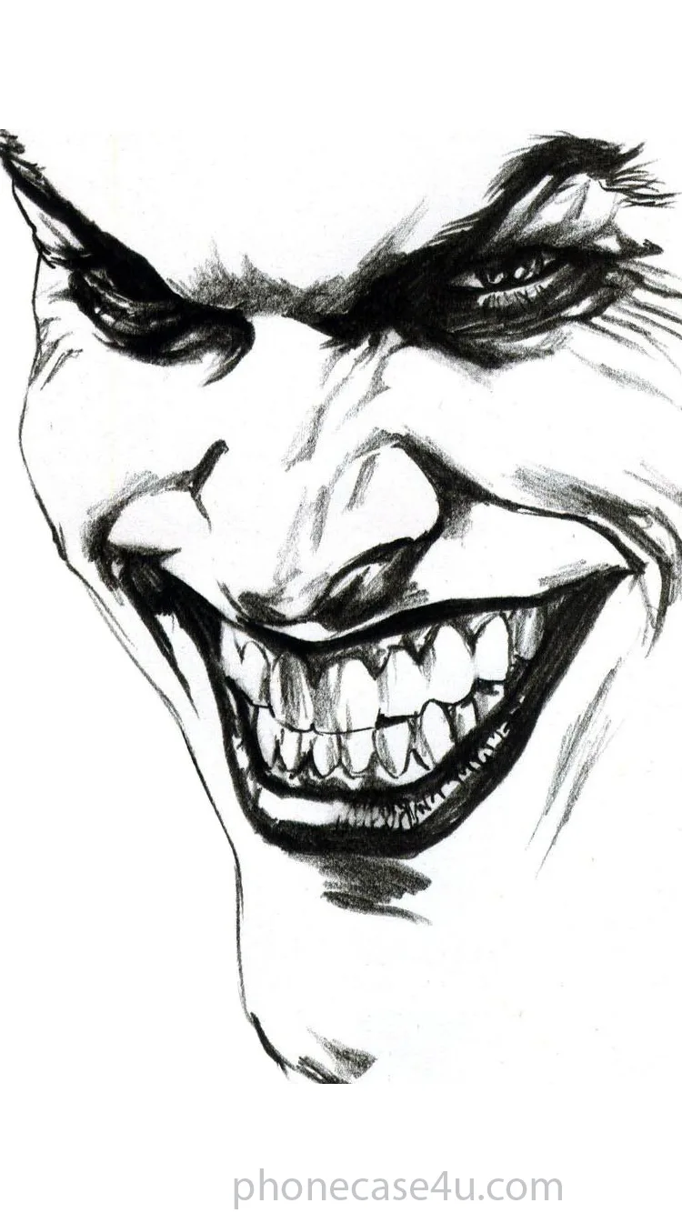 Joker - Batman iphone 6, iphone 7 wallpaper (black and white)