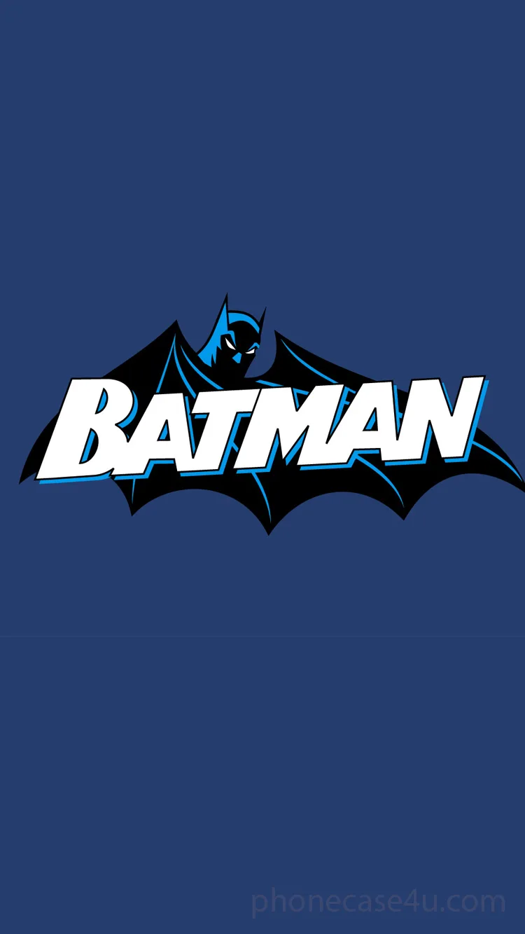 Blue simple Batman iphone wallpaper