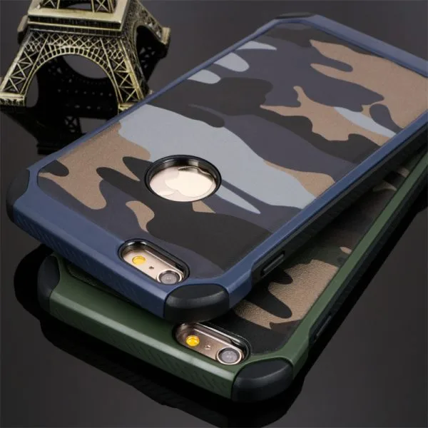 Plastic TPU Army Camo Camouflage Cover for iPhone 5, 6, 7, SE: Shockproof Strong Amor Phone Cases - Image 2