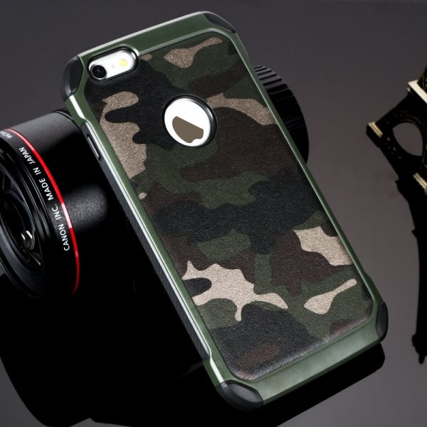 Plastic TPU Army Camo Camouflage Cover for iPhone 5, 6, 7, SE: Shockproof Strong Amor Phone Cases