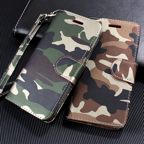 Cool Military Camouflage Wallet Phone Case for iPhone 6, 7 & Samsung Galaxy S6, S7: New Wallet Camo Leather Cover