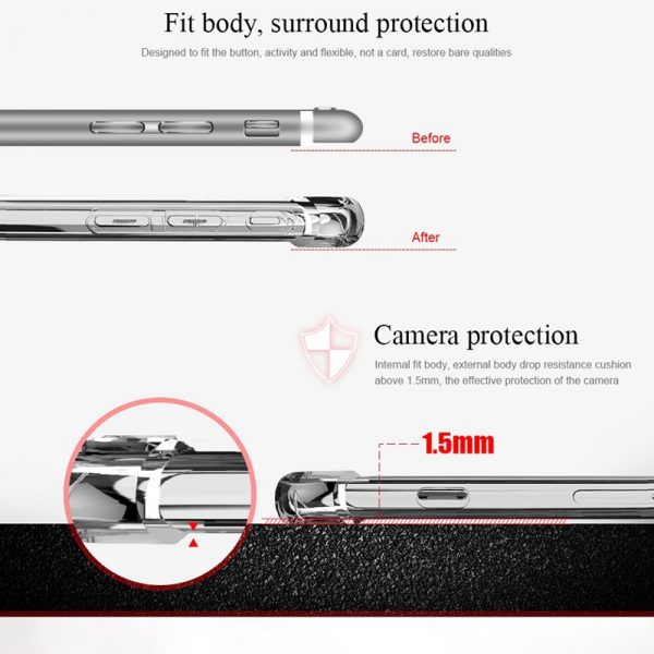 FLOVEME 6s 7 Plus Shockproof Case For iPhone 7 iPhone 6 6S Plus Clear Soft Rubber Back Phone Cover For iPhone 6 6S Plus 7 Plus - Image 4