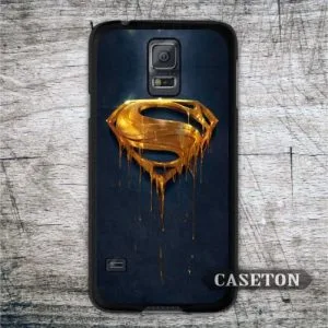 Golden Superman Case For Galaxy S8 S7 S6 Edge Plus S5 S4 S3 mini Active Win Note 4 3 A7 A5 A3 Core 2 Ace Hero Cover