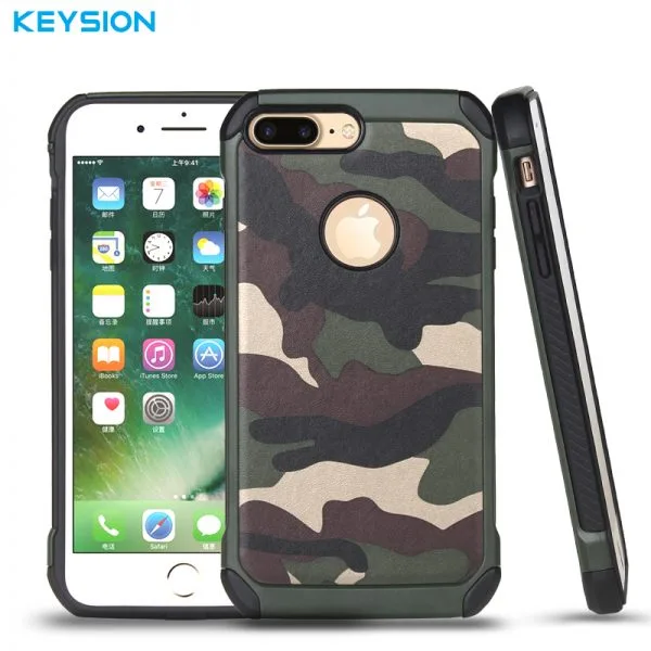 KEYSION Army Camouflage Phone Case For iPhone 7: 2in1 Armor Hybrid Plastic+TPU Army Cover - Image 2