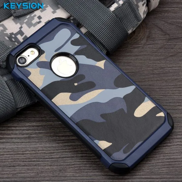 KEYSION Army Camouflage Phone Case For iPhone 7: 2in1 Armor Hybrid Plastic+TPU Army Cover - Image 3