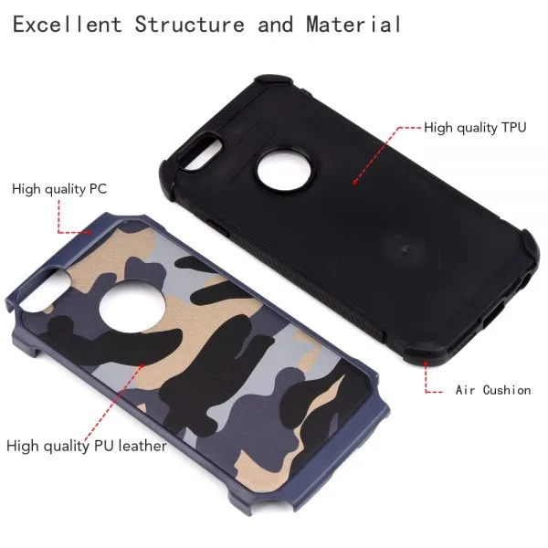 KEYSION Army Camouflage Phone Case For iPhone 7: 2in1 Armor Hybrid Plastic+TPU Army Cover - Image 4