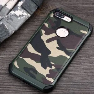 KEYSION Army Camouflage Phone Case For iPhone 7: 2in1 Armor Hybrid Plastic+TPU Army Cover