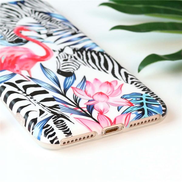 LOVECOM Cute Animal Zebra flamingo Print Phone case for Iphone 6 & 7 - Image 3