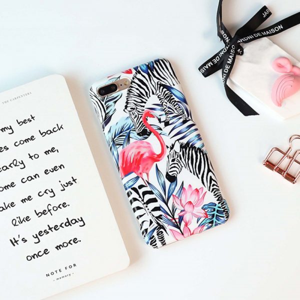 LOVECOM Cute Animal Zebra flamingo Print Phone case for Iphone 6 & 7 - Image 4