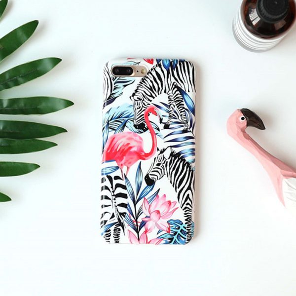 LOVECOM Cute Animal Zebra flamingo Print Phone case for Iphone 6 & 7 - Image 6