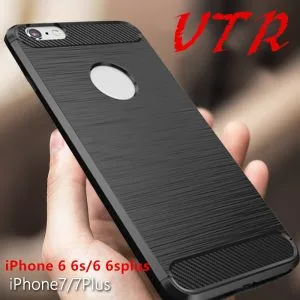 Luxury Amor Shockproof cases for iPhone 6 & 7: Silicon TPU carbon fiber skin phone shell