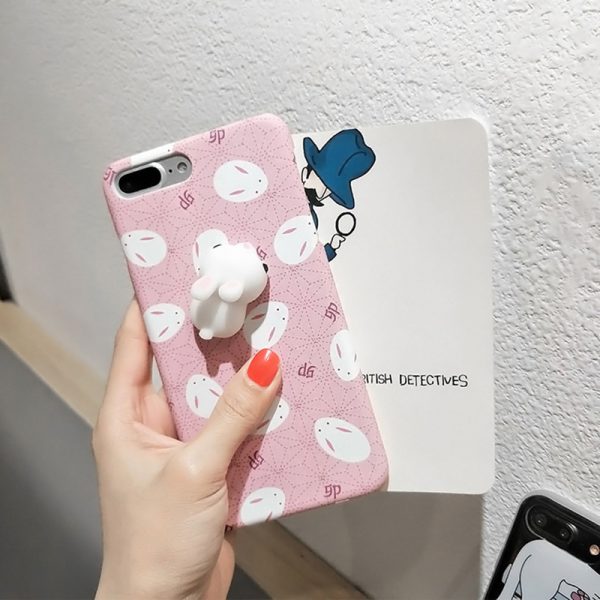 iPhone 6, iPhone 7 Case: Squishy Soft Cat 3D Cartoon Pressure Release Back - Squeeze Cover - Image 5