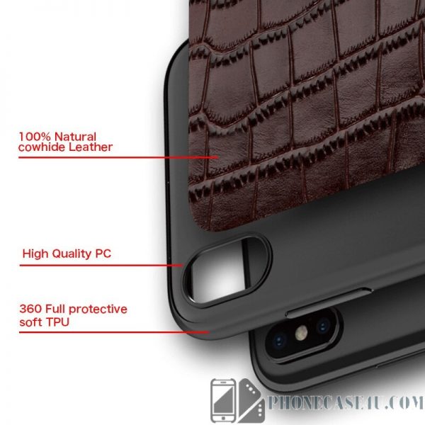 Crocodile Leather Case For iPhone # 4