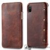 Real Leather Luxury Wallet Phone Case For iPhone XR  - Retro Collection #2019 Style