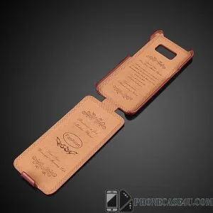 Vertical Flip Cover Case for Samsung Galaxy S -  Luxury Genuine Leather 5