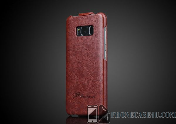 Vertical Flip Cover Case for Samsung Galaxy S -  Luxury Genuine Leather 2