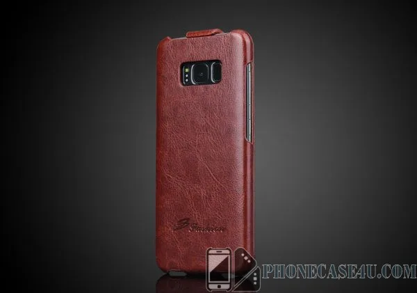 Vertical Flip Cover Case for Samsung Galaxy S -  Luxury Genuine Leather 2