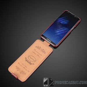 Vertical Flip Cover Case for Samsung Galaxy S -  Luxury Genuine Leather 4