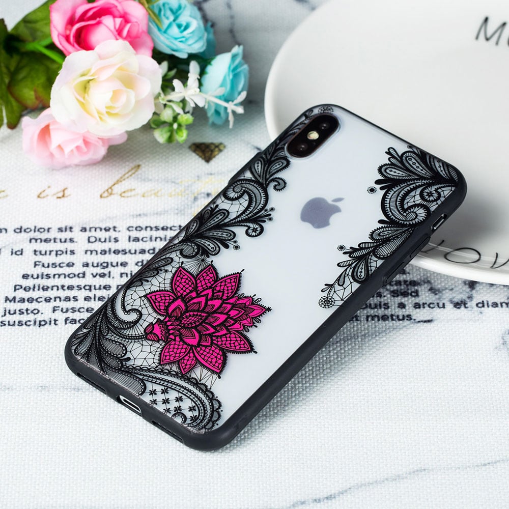 KIPX1059_6_JONSNOW Phone Case for iPhone 5S 6S 7 8 Plus Emboss Floral Rose Lace Protective Case for iPhone X XR XS Max PC Back Cover