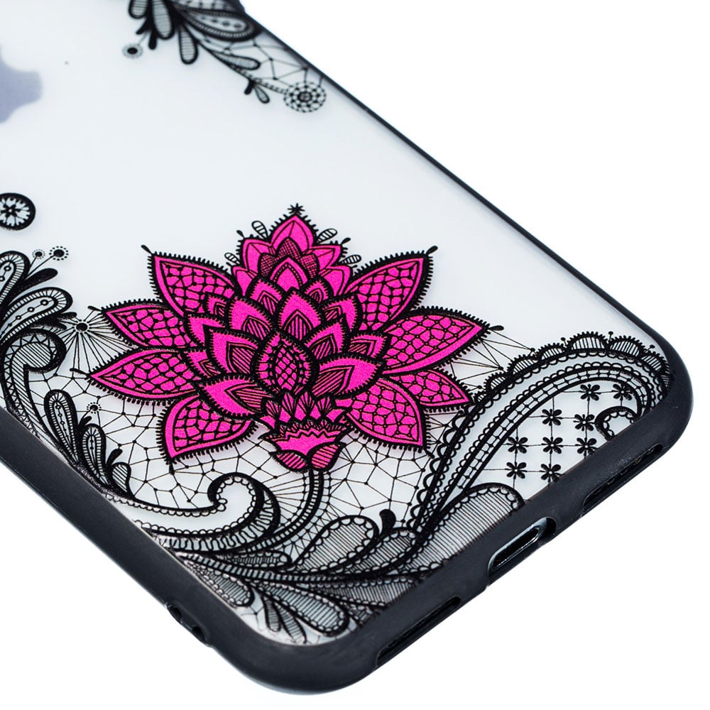 KIPX1059B_2_JONSNOW Phone Case for iPhone 5S 6S 7 8 Plus Emboss Floral Rose Lace Protective Case for iPhone X XR XS Max PC Back Cover